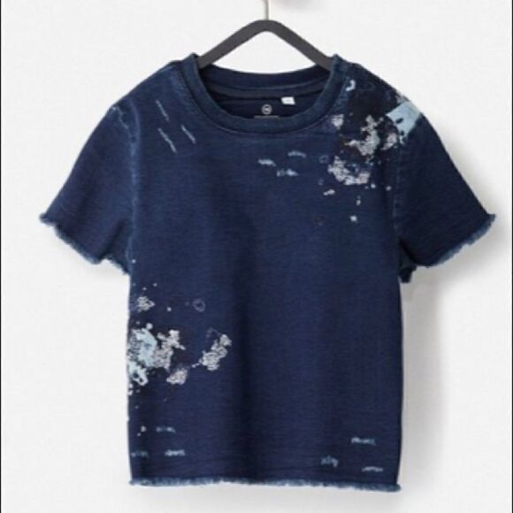 AG® Adriano Goldschmied Kids Dalis Knit Embroidered Short Sleeve Shirt - Picture 1 of 9